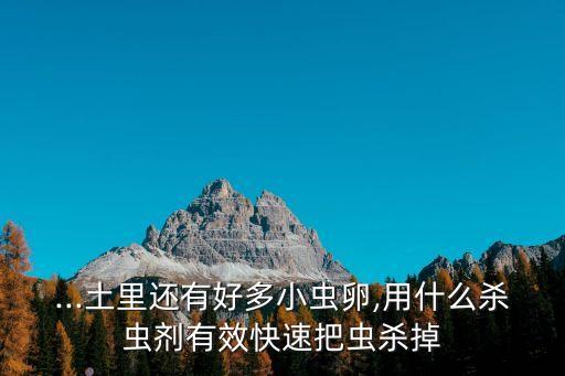 ...土里還有好多小蟲卵,用什么殺蟲劑有效快速把蟲殺掉
