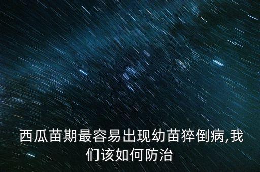 西瓜苗期最容易出現(xiàn)幼苗猝倒病,我們?cè)撊绾畏乐? class=
