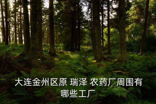 大連金州區(qū)原 瑞澤 農(nóng)藥廠周圍有哪些工廠