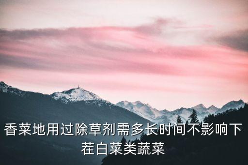 香菜地用過除草劑需多長時間不影響下茬白菜類蔬菜