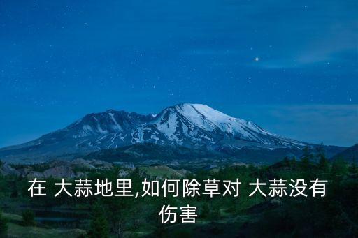 什么農藥讓大蒜不長蒜頭,現在大蒜打什么農藥好