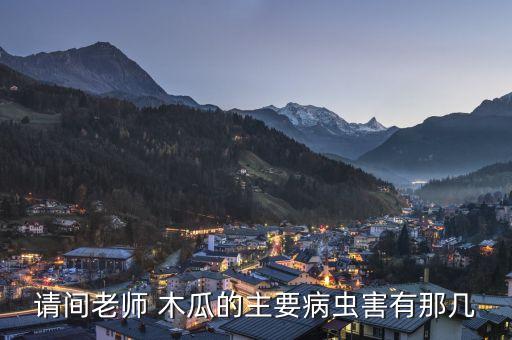 請間老師 木瓜的主要病蟲害有那幾