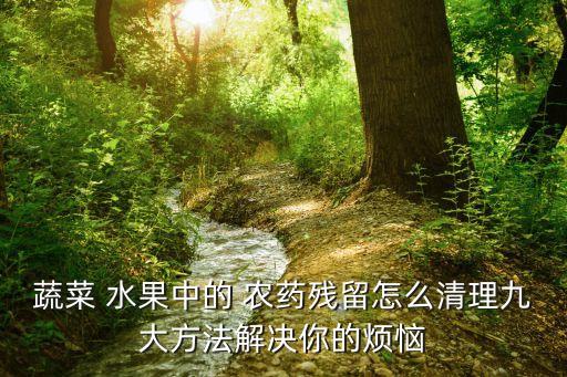 蔬菜 水果中的 農(nóng)藥殘留怎么清理九大方法解決你的煩惱