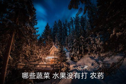 哪些蔬菜 水果沒有打 農藥