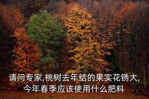 請(qǐng)問(wèn)專(zhuān)家,桃樹(shù)去年結(jié)的果實(shí)花銹大,今年春季應(yīng)該使用什么肥料