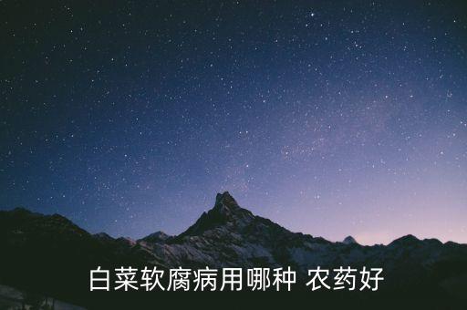 白菜爛有白點(diǎn)打什么農(nóng)藥
