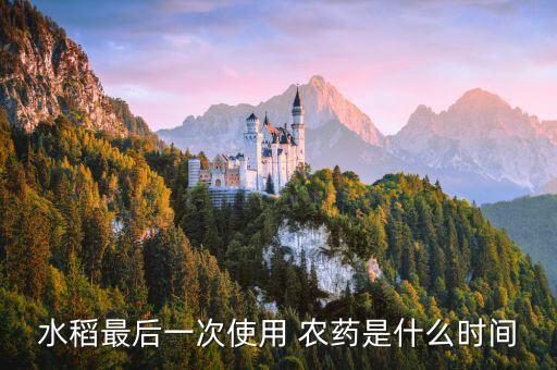 水稻最后一次使用 農(nóng)藥是什么時間