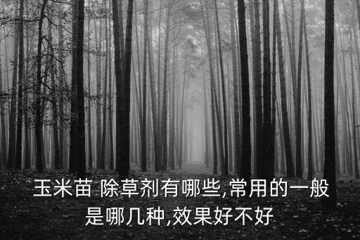 玉米苗 除草劑有哪些,常用的一般是哪幾種,效果好不好