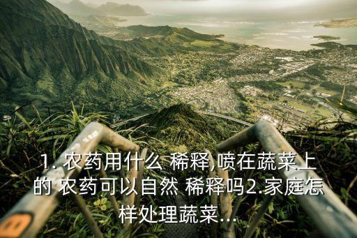 1. 農藥用什么 稀釋,噴在蔬菜上的 農藥可以自然 稀釋嗎2.家庭怎樣處理蔬菜...