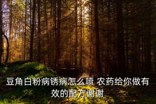 豆角白粉病銹病怎么噴 農(nóng)藥給你做有效的配方謝謝