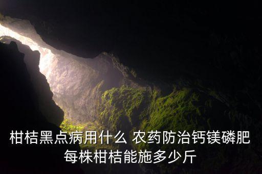 柚子黑星用什么農藥,柚子噴什么農藥