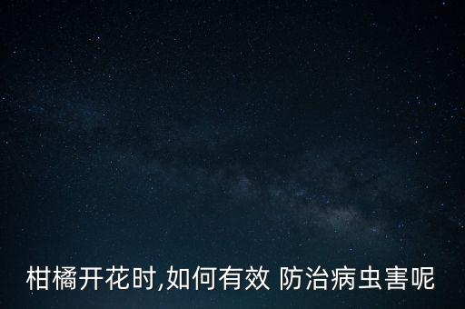 ,柑桔花蕾蛀用什么農藥防治