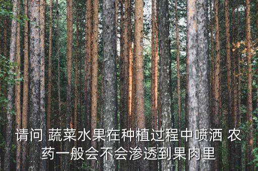 請問 蔬菜水果在種植過程中噴灑 農藥一般會不會滲透到果肉里