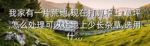 我家有一片荒地,現(xiàn)在打算種上 草坪,怎么處理可以讓地上少長雜草,選用什...