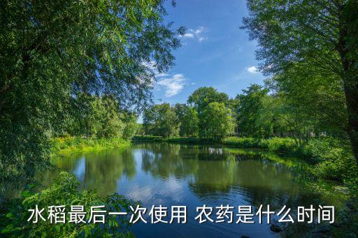 水稻最后一次使用 農(nóng)藥是什么時(shí)間
