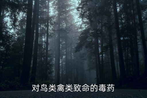 對鳥類禽類致命的毒藥
