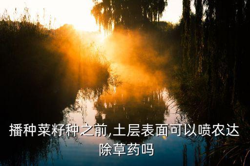 播種菜籽種之前,土層表面可以噴農達 除草藥嗎