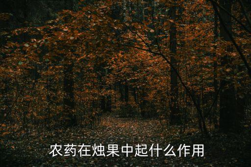 農藥在燭果中起什么作用