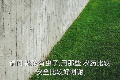 請問 蔬菜有蟲子,用那些 農藥比較安全比較好謝謝