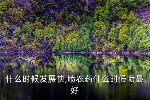 農藥什么時候發展快,噴農藥什么時候噴最好