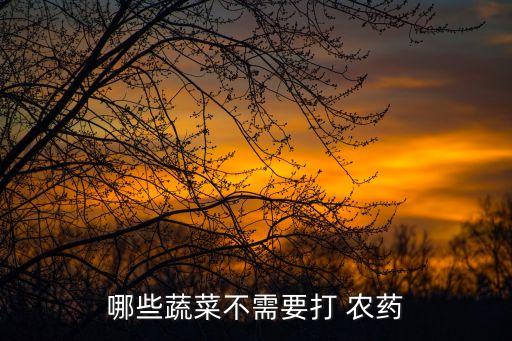 哪些蔬菜不需要打 農(nóng)藥