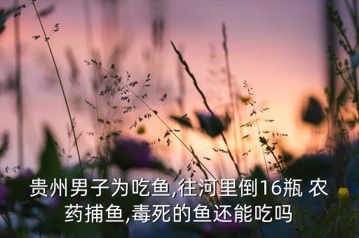 滅掃利農藥毒什么魚,一瓶滅掃利毒魚的面積