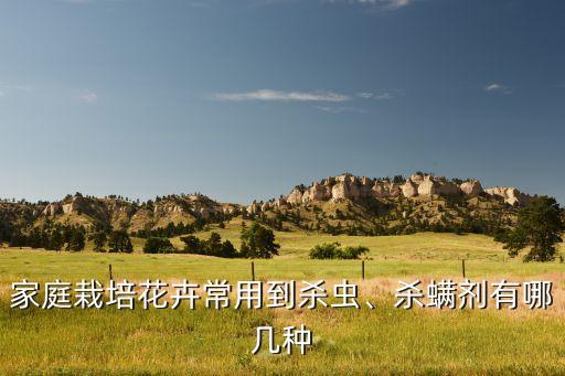 家庭栽培花卉常用到殺蟲、殺螨劑有哪幾種