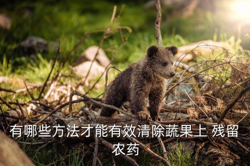 有哪些方法才能有效清除蔬果上 殘留 農(nóng)藥