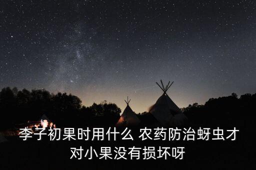李子初果時用什么 農藥防治蚜蟲才對小果沒有損壞呀