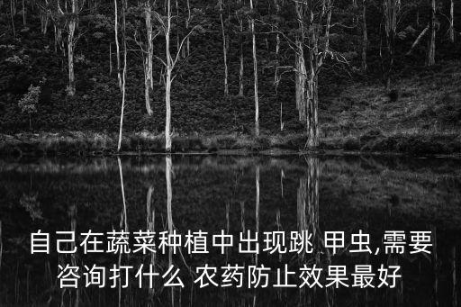 自己在蔬菜種植中出現跳 甲蟲,需要咨詢打什么 農藥防止效果最好