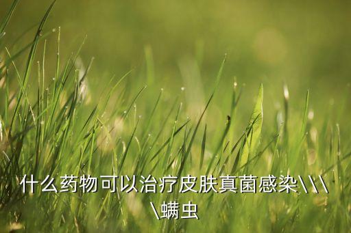 什么藥物可以治療皮膚真菌感染\\\\螨蟲
