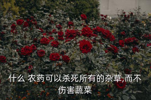 什么 農藥可以殺死所有的雜草,而不傷害蔬菜