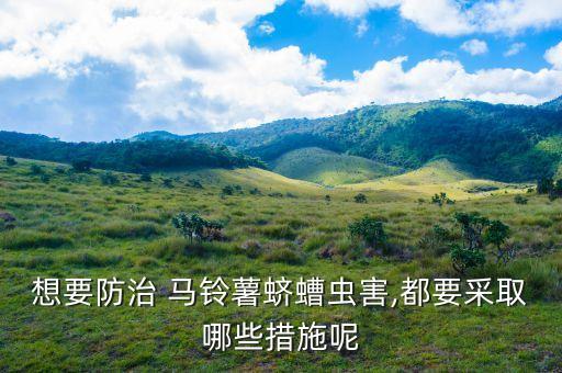 想要防治 馬鈴薯蠐螬蟲害,都要采取哪些措施呢