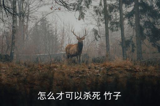 怎么才可以殺死 竹子