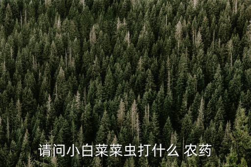 請問小白菜菜蟲打什么 農藥