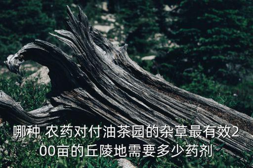 哪種 農藥對付油茶園的雜草最有效200畝的丘陵地需要多少藥劑