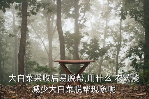 大白菜采收后易脫幫,用什么 農藥能減少大白菜脫幫現象呢