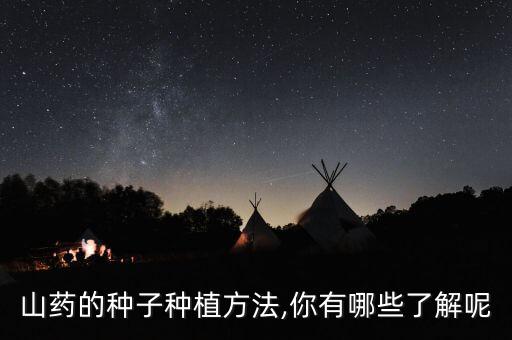 山藥的種子種植方法,你有哪些了解呢