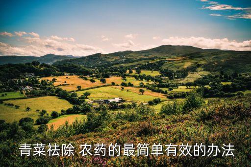 青菜用什么去農藥,青菜打什么農藥效果好