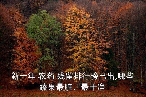 新一年 農藥 殘留排行榜已出,哪些蔬果最臟、最干凈