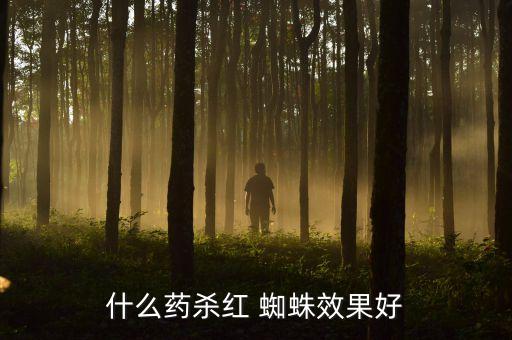 殺死蜘蛛用什么農藥最好,銹蜘蛛用什么農藥防治