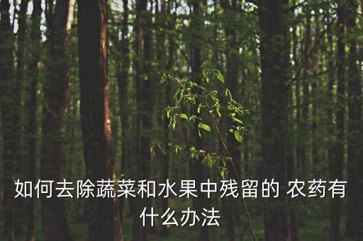 洗菜用什么能把農藥洗凈,什么東西洗菜去農藥效果好