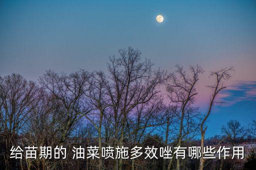 油菜長果有沒有什么農藥打