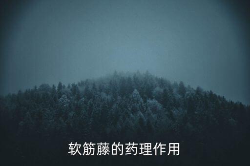 軟筋藤的藥理作用
