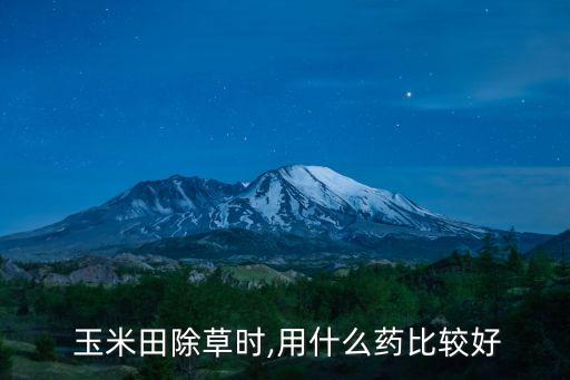 玉米幼苗打草用什么農藥