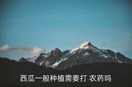 西瓜一般種植需要打 農藥嗎