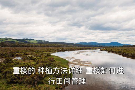 重樓種植用什么農藥消毒,重樓塊莖種植前用什么消毒