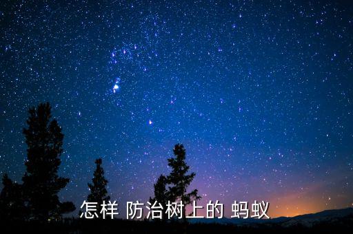 怎樣 防治樹上的 螞蟻