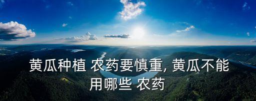 黃瓜種植 農藥要慎重, 黃瓜不能用哪些 農藥
