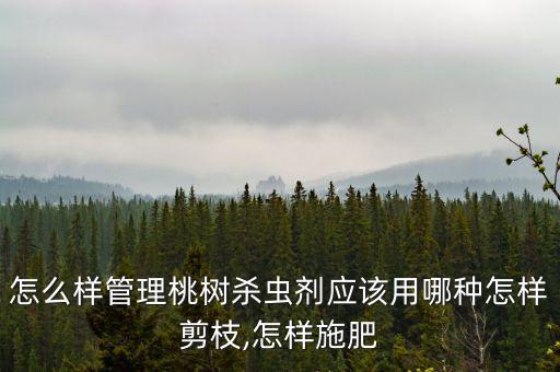 怎么樣管理桃樹殺蟲劑應該用哪種怎樣剪枝,怎樣施肥